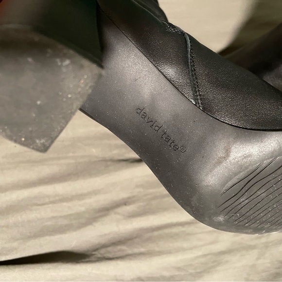 David Tate Black Heeled Boots - Picture 2 of 3